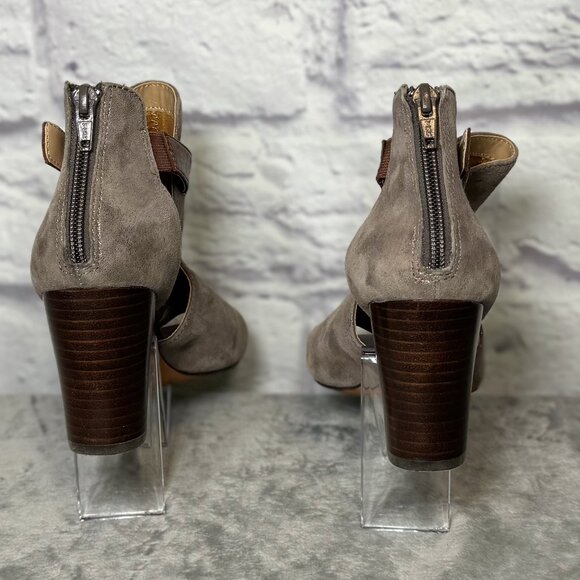 Studio Isola Taupe Leather Booties - Picture 4 of 6